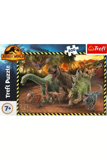 Puzzle 200 el. Dinozaury z Parku Jurajskiego Trefl