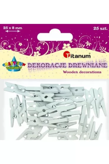 Titanum Klamerki drewniane 25 szt.