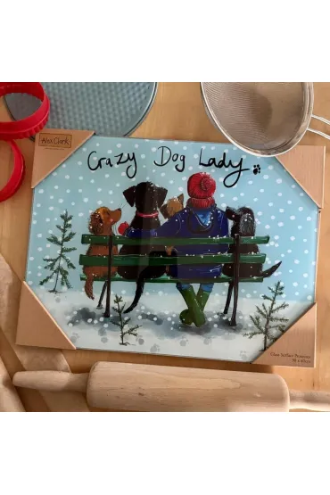 Alex Clark Szklana deska ozdobna Crazy Dog Lady Psiara �wi�ta