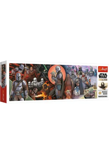 Puzzle panoramiczne 1000 el. Star Wars. Przygody Mandaloriana Trefl