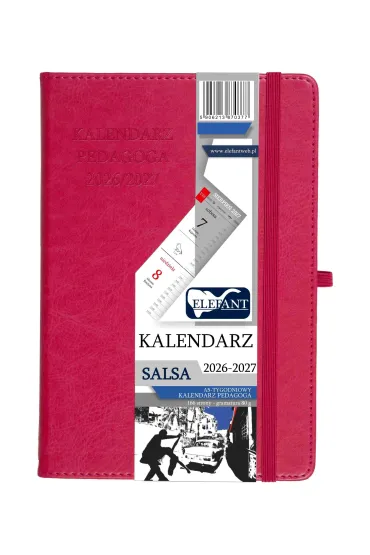 Kalendarz nauczyciela 2026/27 A5 tyg. karmazynowy
