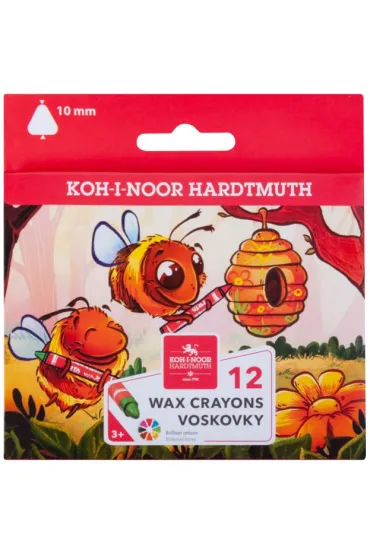 Koh-I-Noor Kredki Trio Wax Jumbo 12 kolor�w