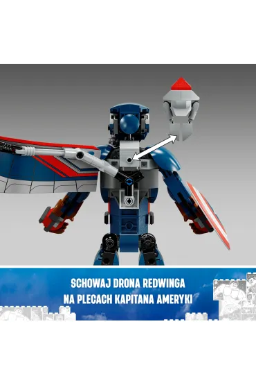 LEGO Marvel Figurka nowego Kapitana Ameryki 76296