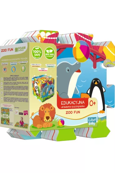 Puzzle Edukacyjna Uk�adanka Puzzlopianka Zoo Fun Trefl