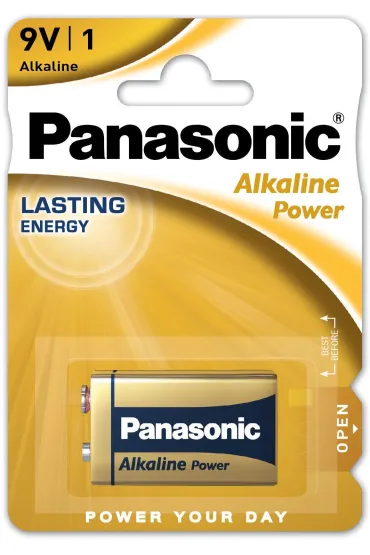Panasonic 6LR61 9V Alkaline Power battery 1 pc. 1 szt.