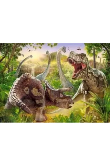 Puzzle 180 el. Walka dinozaur�w Castorland