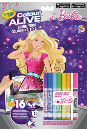 Zestaw kreatywny (do samodzielnego sk�adania) Crayola Barbie COLOUR ALIVE BARBIE (B140.95-1049) *
