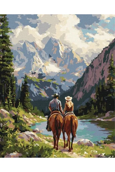 Ideyka Malowanie po numerach - Para je�d�c�w 40x50cm