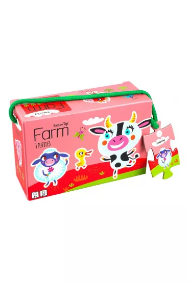 Moje pierwsze puzzle - 3 uk�adanki. Farm Barbo Toys