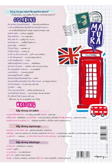 Henry Dwustronna plansza A4. Angielski. Ciekawostki, speaking, writing