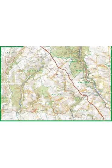 Ojcowski Park Narodowy kieszonkowa laminowana mapa turystyczna 1:25 000