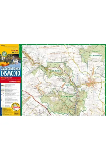 Ojcowski Park Narodowy kieszonkowa laminowana mapa turystyczna 1:25 000