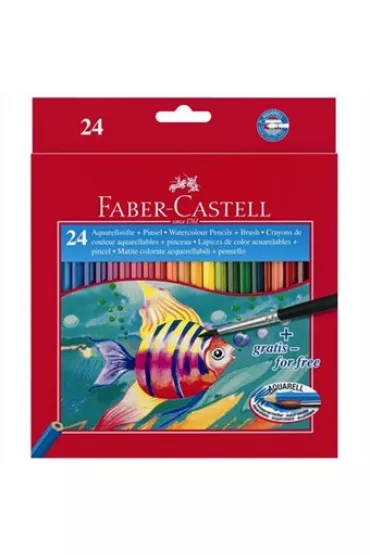 Faber-Castell Kredki akwarelowe z p�dzelkiem 24 szt.