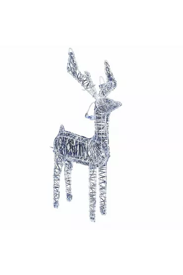H&S Decoration Renifer akrylowy 80 LED 80 cm