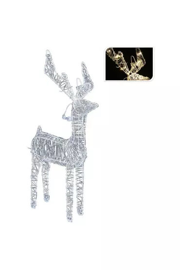 H&S Decoration Renifer akrylowy 80 LED 80 cm