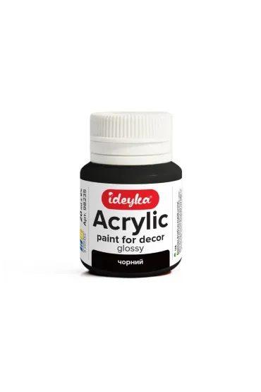 Ideyka Farba akrylowa czarna 20ml