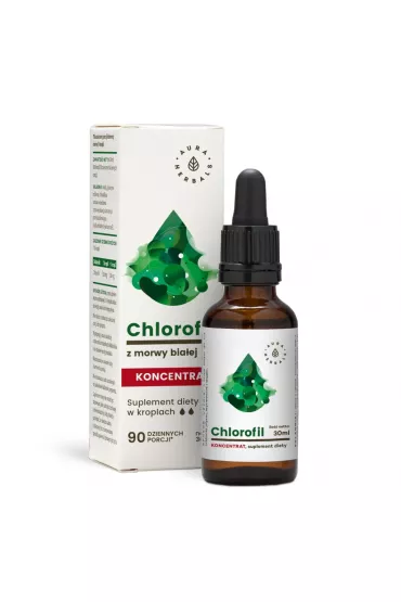 Aura Herbals Chlorofil z morwy biaej, koncentrat w kroplach - Suplement diety 30 ml
