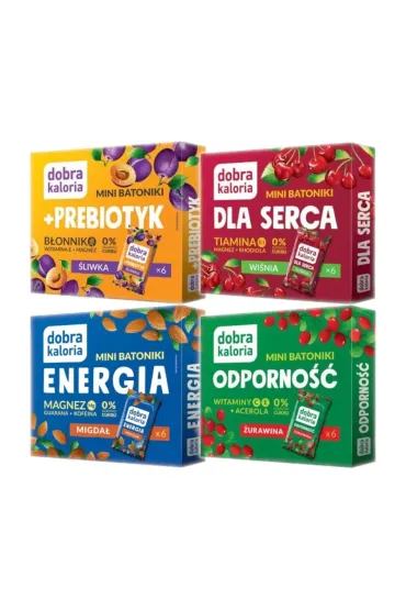 Dobra Kaloria Batoniki funkcjonalne - mix smak�w Zestaw 4 x 102 g