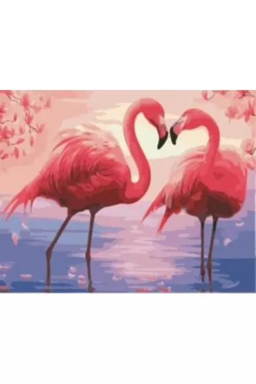 Norimpex Malowanie po numerach. Flamingi 40 x 50 cm