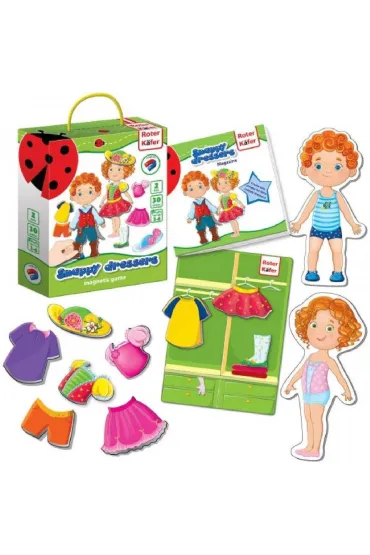 Puzzle Gra magnetyczna Snappy Dressers Ubieranka RK2110-02 Roter Kafer