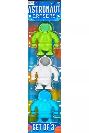 Kolorowe Baloniki Gumki do �cierania Astronauci 3 szt.