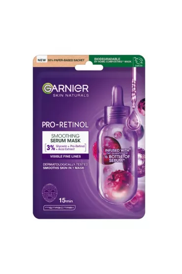 Garnier Skin Naturals Pro-Retinol maska do twarzy 22 g