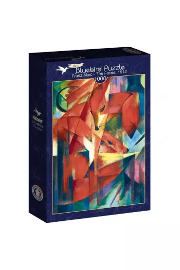 Puzzle 1000 el. Czerwone lisy, Franz Marc 1913 Bluebird Puzzle