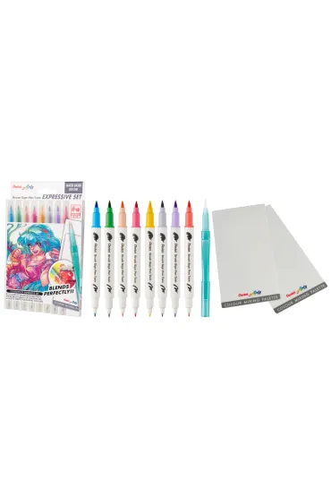 Pentel Pisaki p�dzelkowe Brush SESW30-ST8MGPL 8 kolor�w
