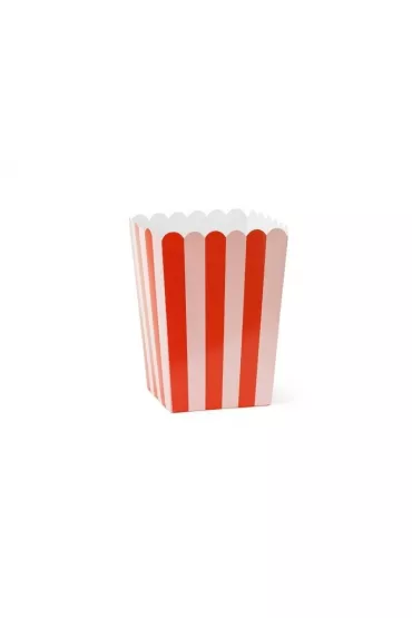 PartyDeco Pude�ka na popcorn 11x11x15.5cm 6 szt.