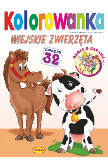 Wiejskie zwierz�ta, Kolorowanka. Seria z elfami - Ernest B��dowski, W�odzimierz Kruszewski