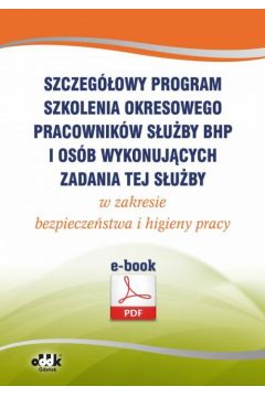 eBook Szczegowy program szkolenia okresowego pracownikw suby bhp i osb wykonujcych zadania tej suby w zakresie bezpieczestwa i higieny pracy (e-book) pdf