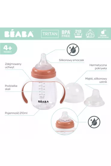 Beaba Butelka treningowa 2 w 1 tritanowa 210 ml