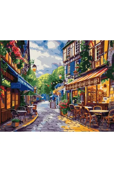 Ideyka Malowanie po numerach - Ulica we Francji 40x50cm