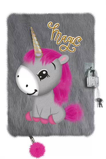 St. Majewski Pami�tnik z k��dk� 3D w�ochacz A5 My Little Friend Little unicorn 96 kartek