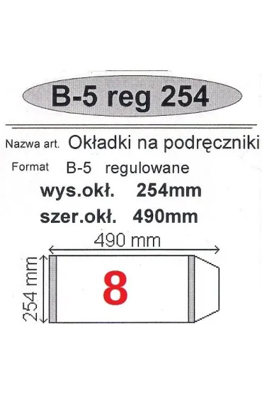 Narnia Ok�adka na podr�cznik B5. Regulowana 254x490 25 szt.
