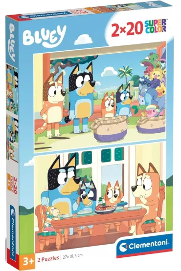 Puzzle 2x20 el. SuperColor. Bluey Clementoni