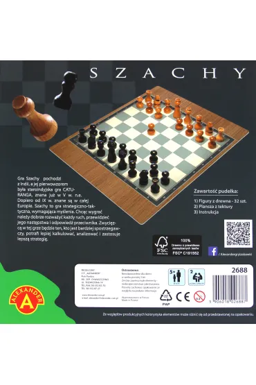 Gra Szachy drewniane  ALEXANDER 2688
