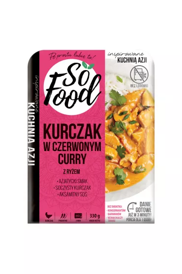So Food Kurczak w czerwonym curry z ryem 330 g