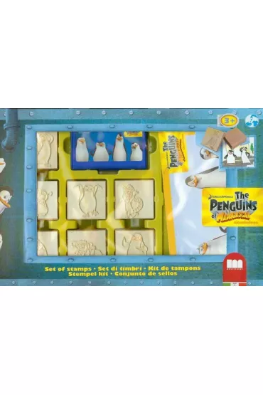 Piecz�tki w walizce 7 szt. Pingwiny * Multiprint