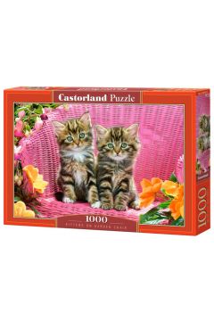 Puzzle 1000 el. Kittens on Garden Chair Castorland