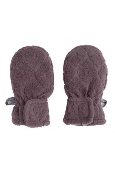 Lodger Polarowe rkawiczki dziecice wrzosowe Fleece Mauve 1-2 l.