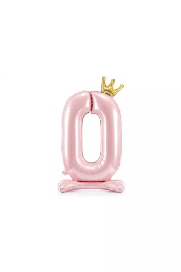 PartyDeco Stoj�cy balon foliowy 0 jasny r� 84cm