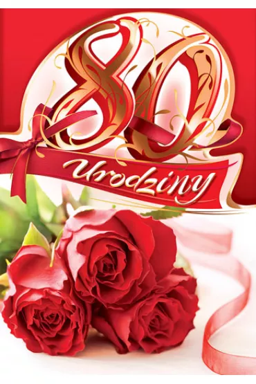 Art Nuvo Karnet 80 Urodziny B6 cyfry dla doros�ych