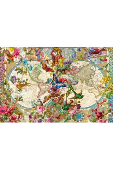 Puzzle 3000 el. Flora i Fauna. Mapa �wiata 171170 Ravensburger