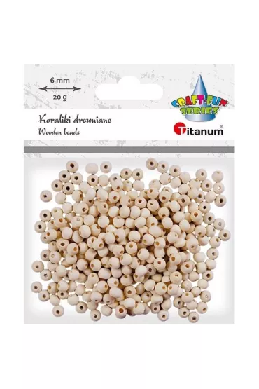 Titanum Koraliki drewniane okr�g�e 20g