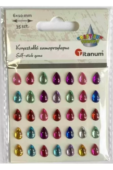 Titanum Kryszta�ki samoprzylepne �ezki mix 35 szt.