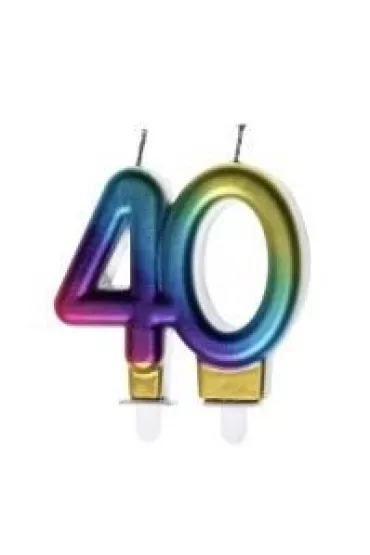 GoParty �wieczka urodzinowa 40 kolorowa