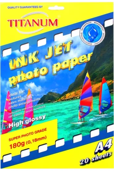 Titanum Papier foto A4 b�yszcz�cy wodoodporny 20 kartek