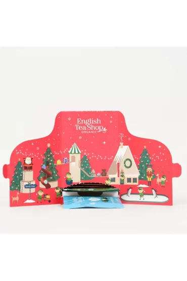 English Tea Shop Czerwony kalendarz adwentowy z herbatami, Advent Calendar 25 x 1.5 g Bio
