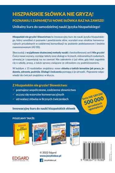 Hiszpa�ski nie gryzie! S�ownictwo. Poziom A2-B1 - Jowita �uczak S�nchez
